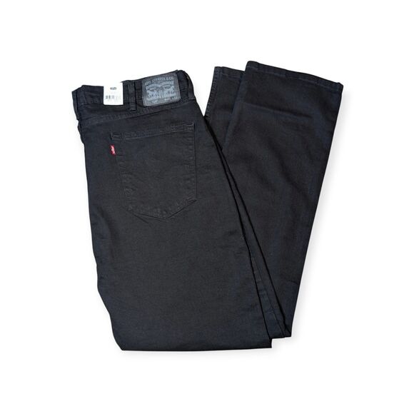 Levi’s 514 Men’s Straight Fit Jeans Black Stretch W42 L32 NWT - Picture 2 of 4